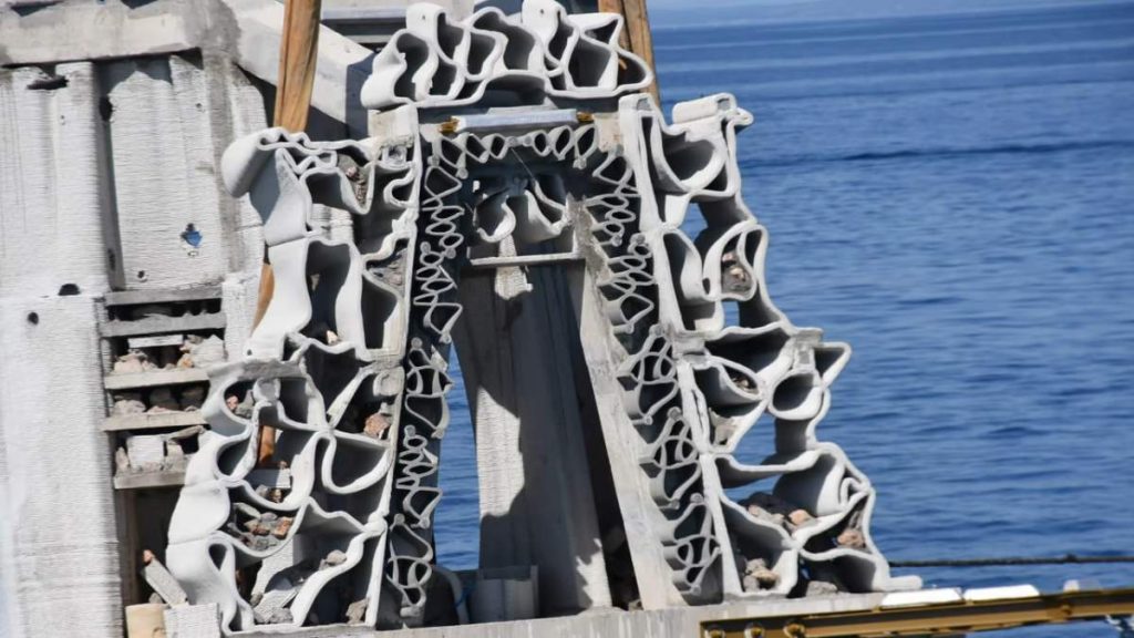 Mega “arrecife artificial” de hormigón impreso 3D en la costa de Francia - 2