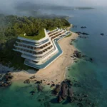 “Vertex”: Un lujoso espacio de retiro formado por peldaños de hormigón en Okinawa